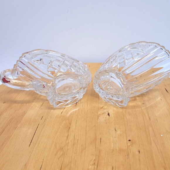 Gorham Sleigh Sugar & Cream Set Lead Crystal C701 Germany Christmas Winter - Picture 4 of 8